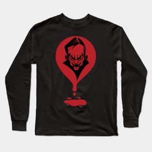 Blood Thirsty Vampire Smiling Long Sleeve T-Shirt